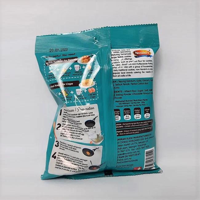 Delicious Fluffy Pancake Mix Crepe Mix In Chocolate Flavor 200g Premixed Chocolate Baking Flour Instant Mix Ready To Eat