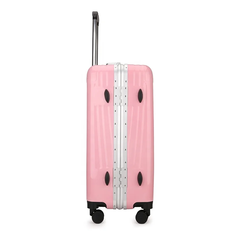 Aluminum Frame with TSA Lock Anti-scratch luggage 100% pure pc luggage
