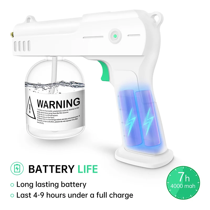 Nano Sprayer  Low Voltage Electric Spray Gun Rechargeable Portable Disinfector with Ultraviolet Rays.