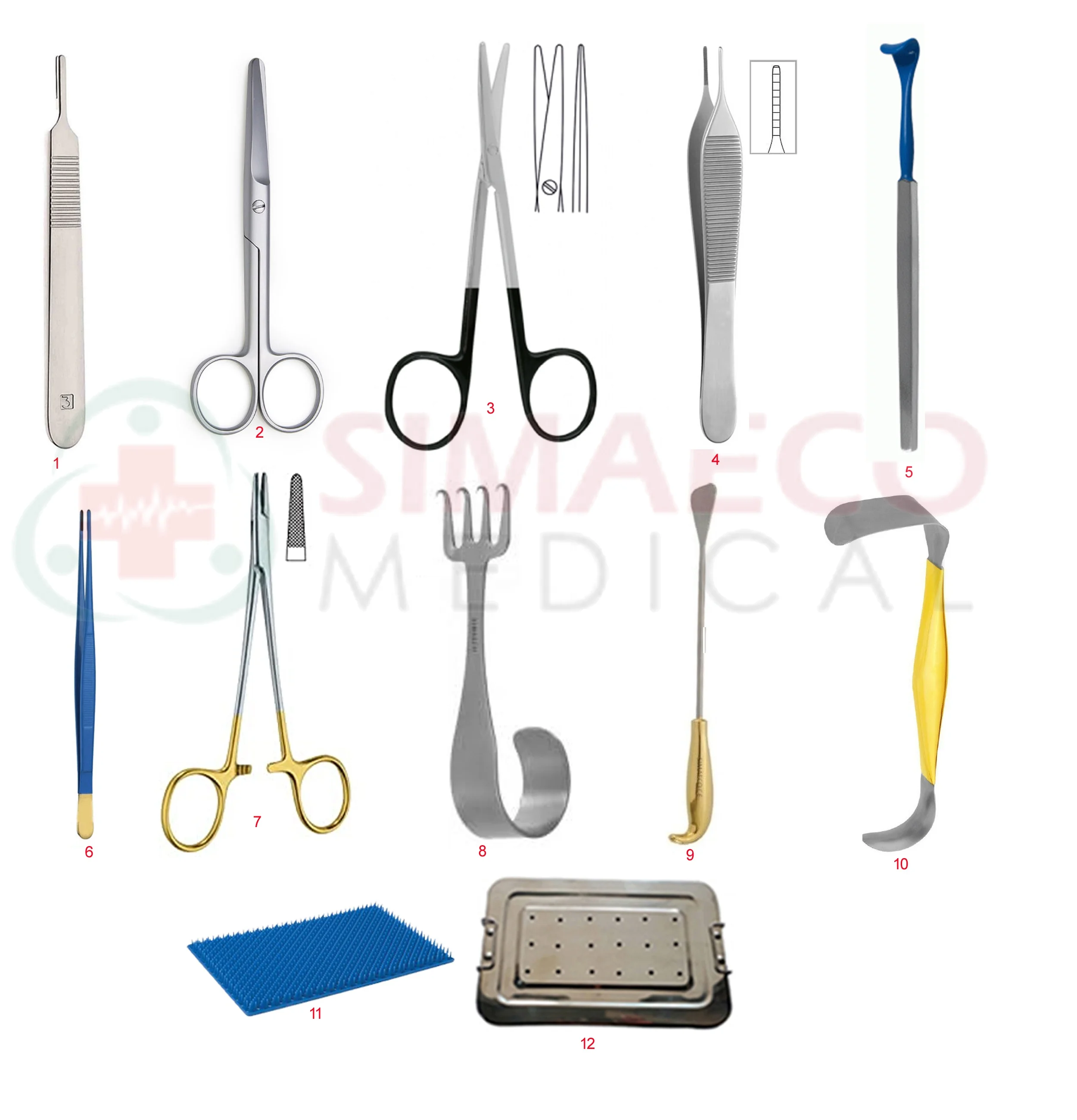 Набор инструментов для хирургии глаз блефаропластика 15 шт. электрический ручной источник питания из нержавеющей стали с держателем иглы щипцов