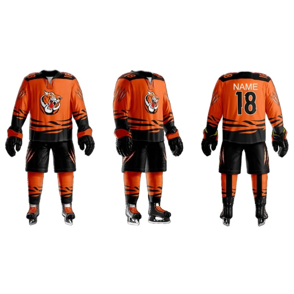 Embossing Logo Top Quality 100% Polyester Team Breathable hockey jersey on Wholesale