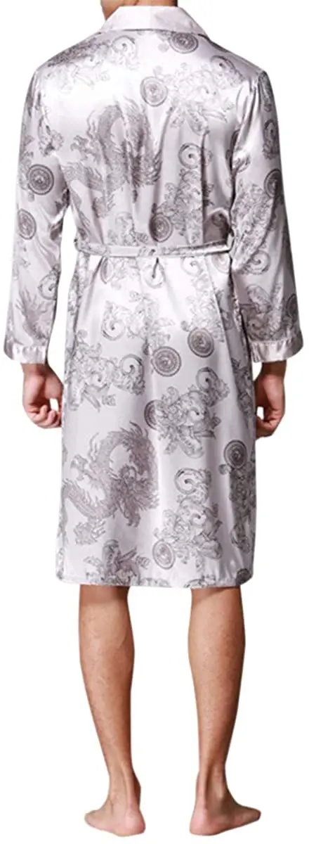 New fashion vintage bathrobes honeymoon new bride sexy silk satin pajamas comfortable feeling sleepwear robes for women and man