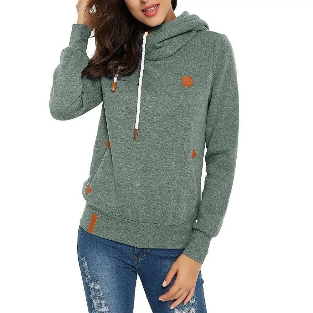 Stylish Spring Autumn High Quality Cute Embroidery Hoodies Cotton Pullover Teen Girls Custom Hoddies for Women
