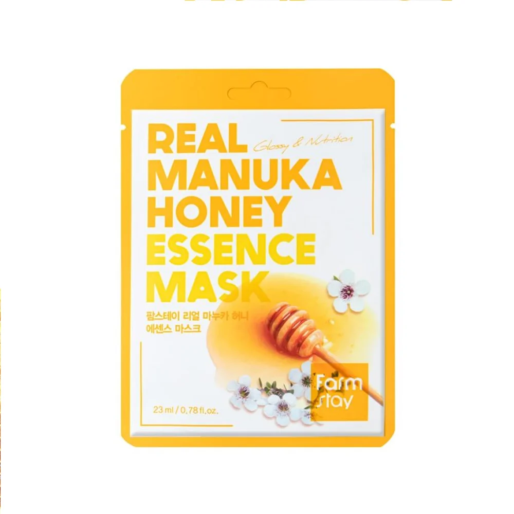 FARMSTAY REAL MANUKA HONEY ESSENCE MASK   - made in Korea Cosmetic - anti-aging anti-wrinkle whitening face lift Moisturizer