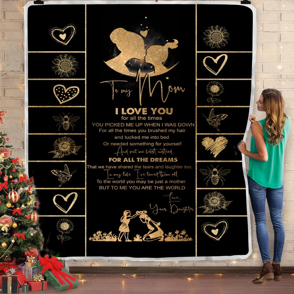
To My Mom Mother Sherpa Fleece Blanket Soft Throw Wholesale Drop Shipping 