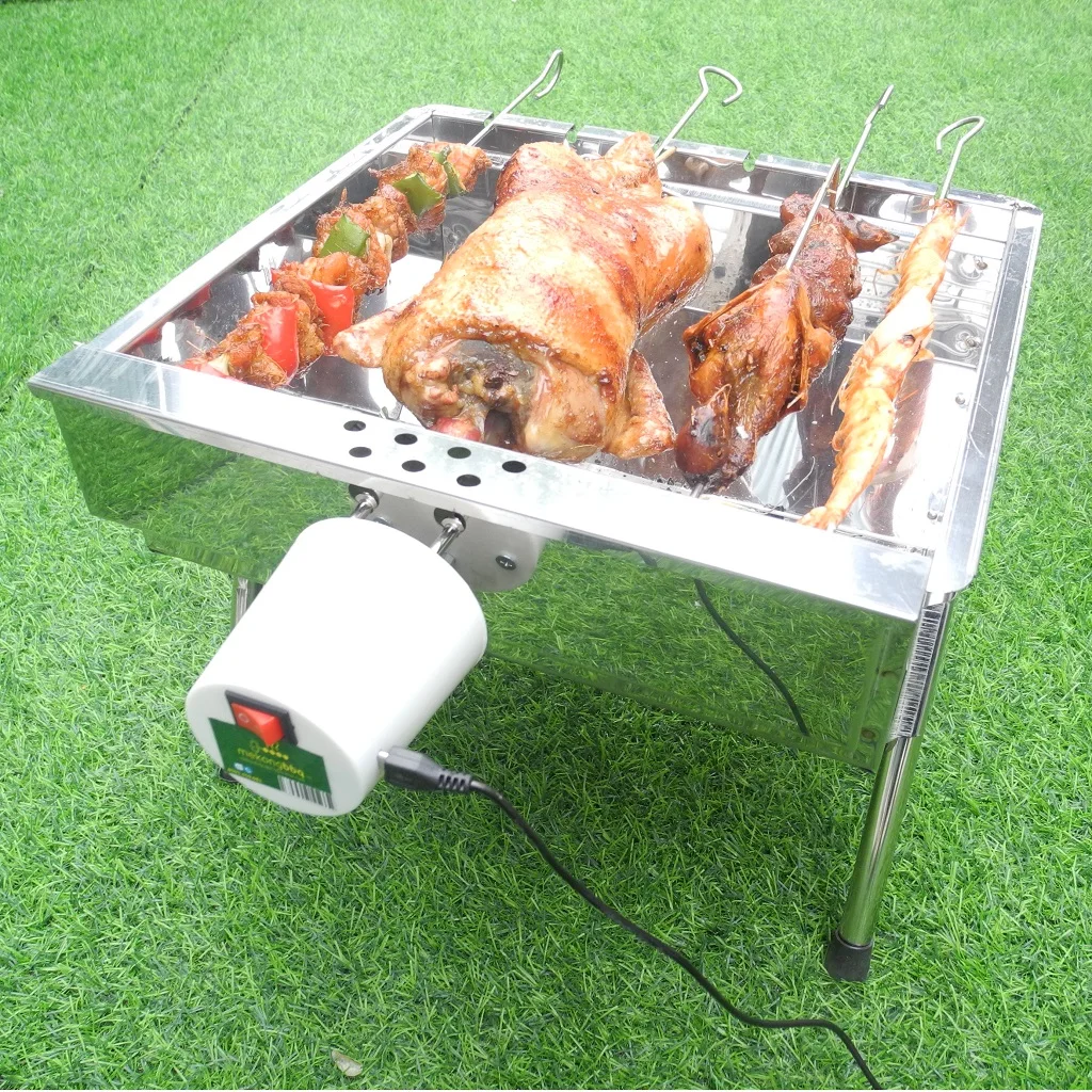 Professional Supplier Outdoor Electric Motor BBQ Shelf Rotary Charcoal Rotating Barbecue BBQ Grill from Vietnam