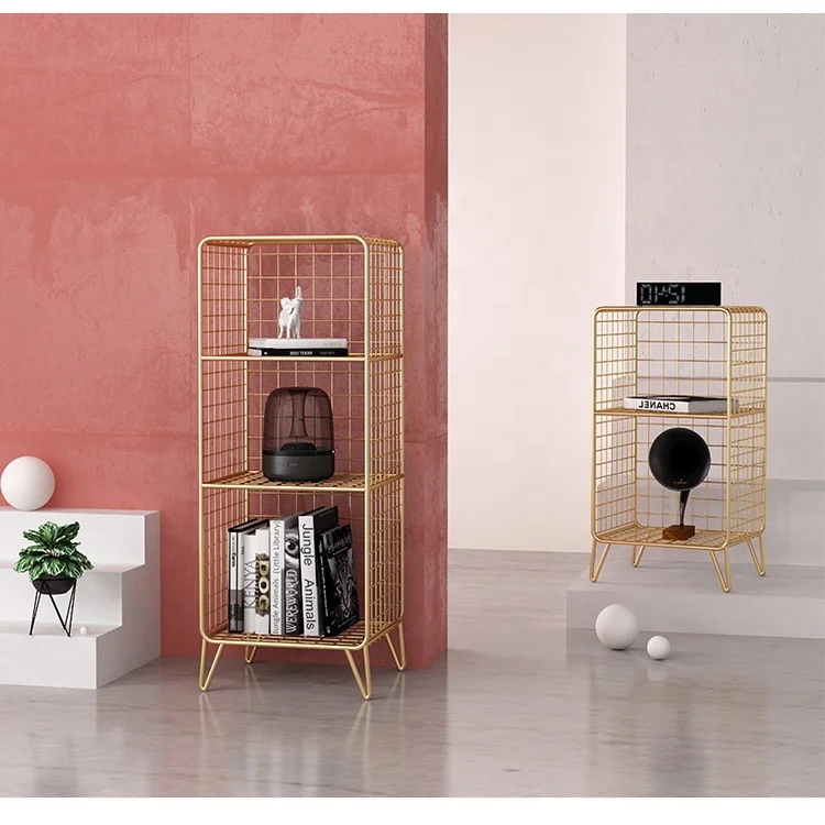 living room furniture metal shelf metal storage rack modern design in stock small packing for cheap delivery