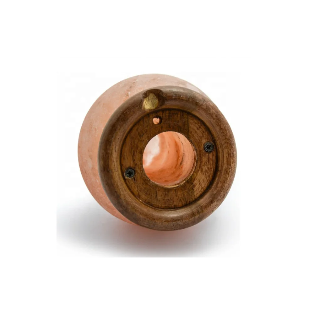 Hand-carved Natural Himalayan Salt Lamps with Wooden Base Unique Shapes for Home Decoration for Feng Shui or Love Style