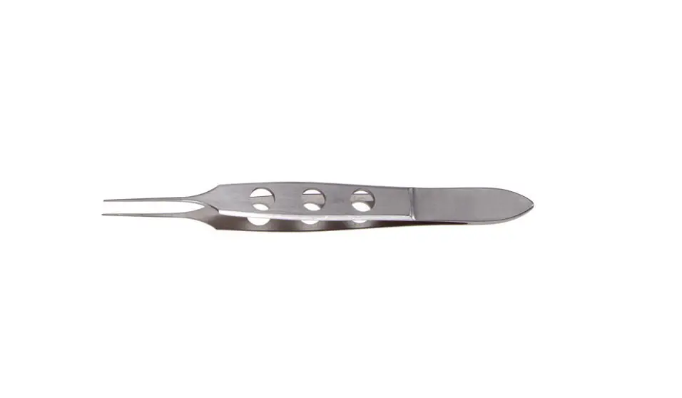 Medical Surgical Instruments Bishop Harmons Iris Forceps 0.4 mm 1x2 Teeth 9 cm Stainless Steel CE ISO