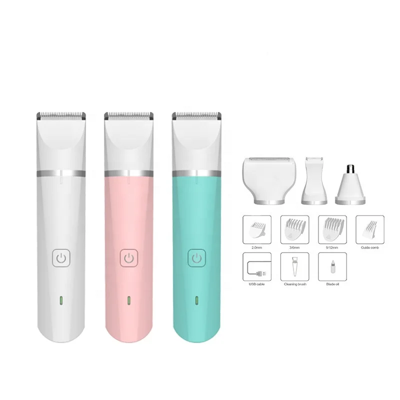 Rechargeable Women Grooming Kit Wireless 4 In 1 Bikini trimmer Electric Facial Hair Remover & Hair Machine for women