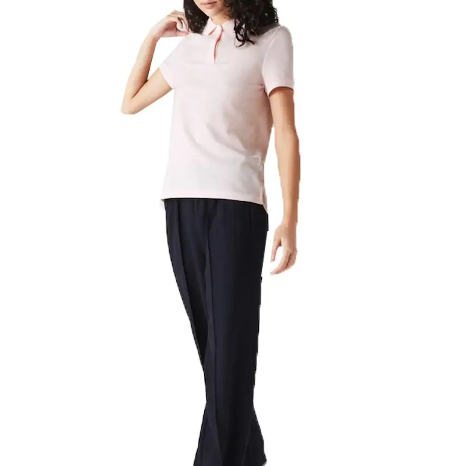  Рубашки-поло с логотипом на заказ для женщин в детском розовом цвете