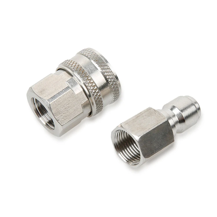 wholesale high quality 3/8-Inch Quick Connect Pressure Washer Set threaded fitting Stainless Steel Thread Adapter