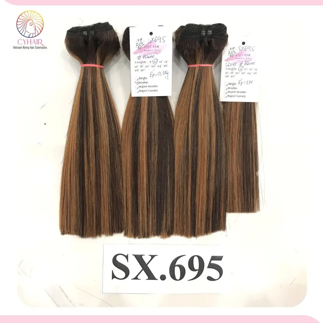 Best Selling Remy Mixed Color Piano Color Hair Weave Bone Straight Human Hair