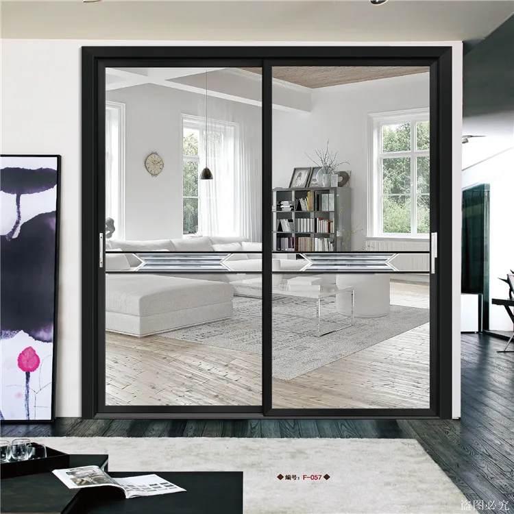 Modern Simple  flight case sliding doors Frame Casement Concealed Cavity sliding shoji doors  aluminum interior sliding barn doo
