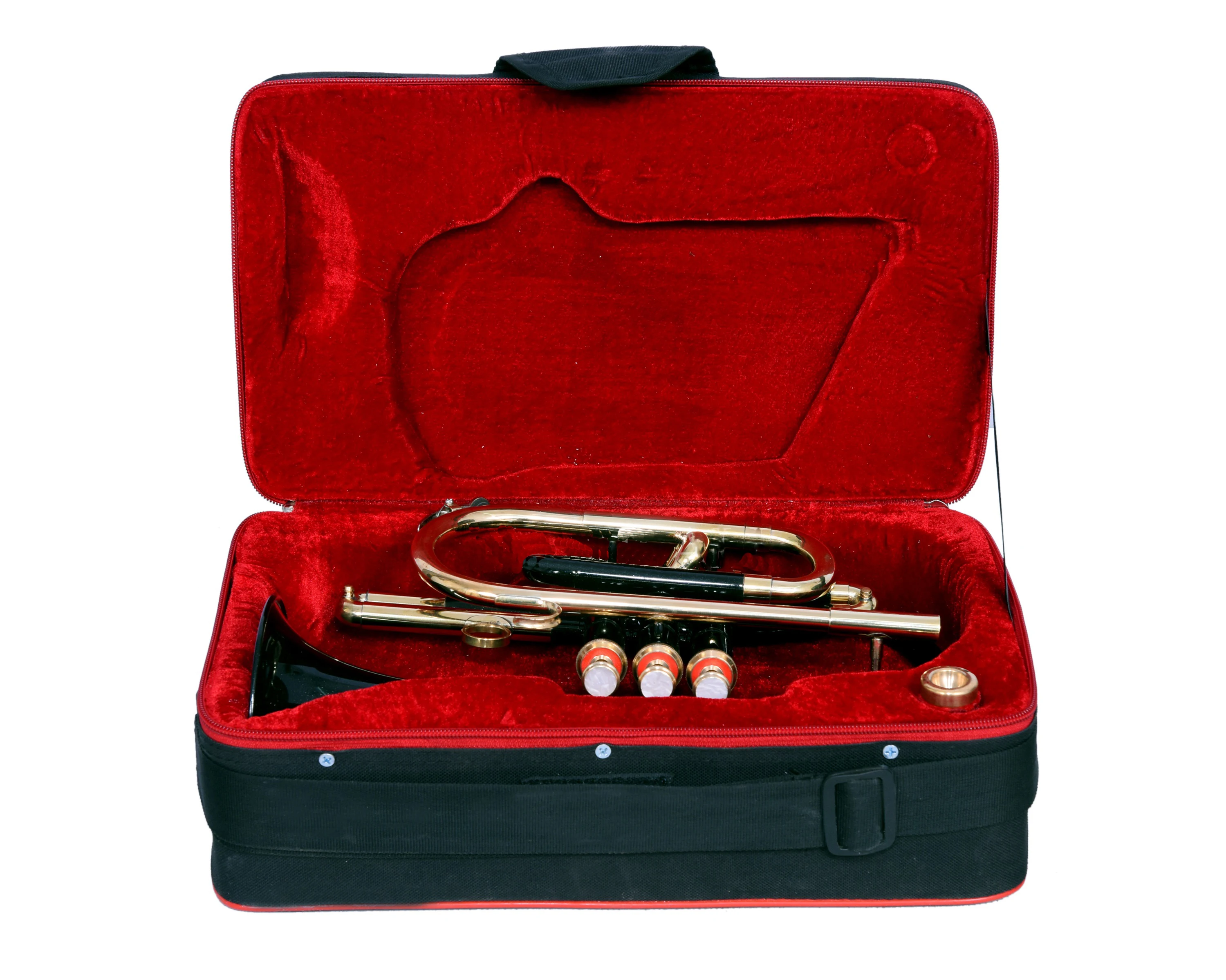 NASIR ALI NEW PROFESSIONAL BLACK CORNET BB PITCH PREMIUM QUALITY WITH INCLUDE HARDCASE AND MOUTHPIECE
