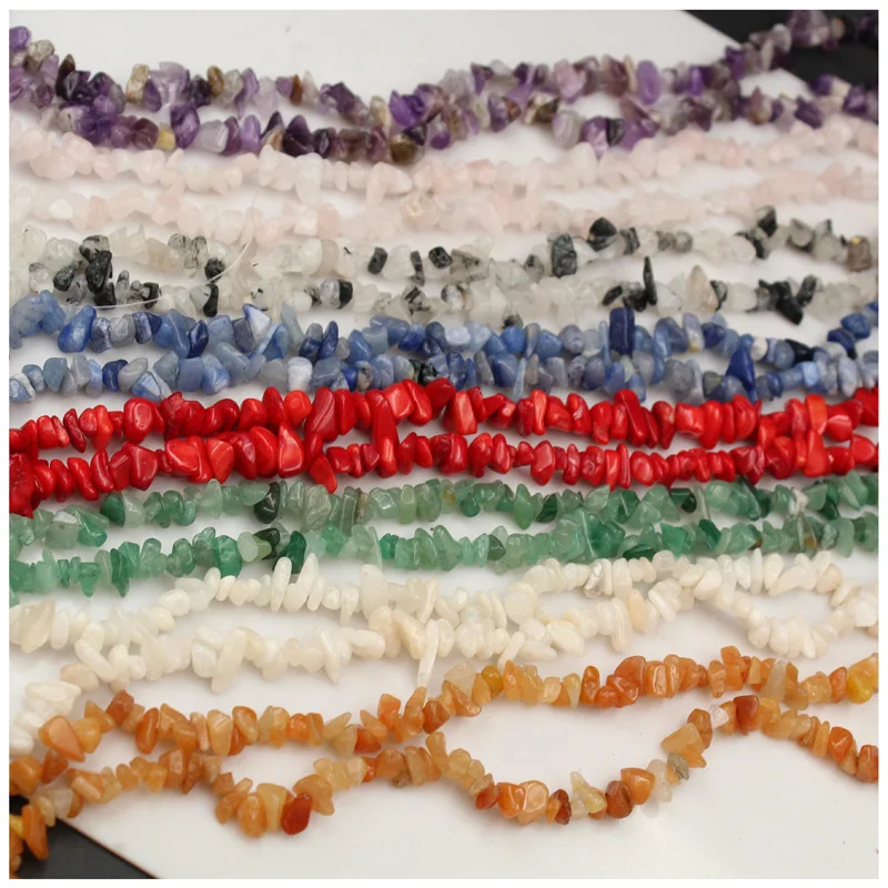 Natural crystal stone irregular with hole DIY jewelry bracelet necklace bead material