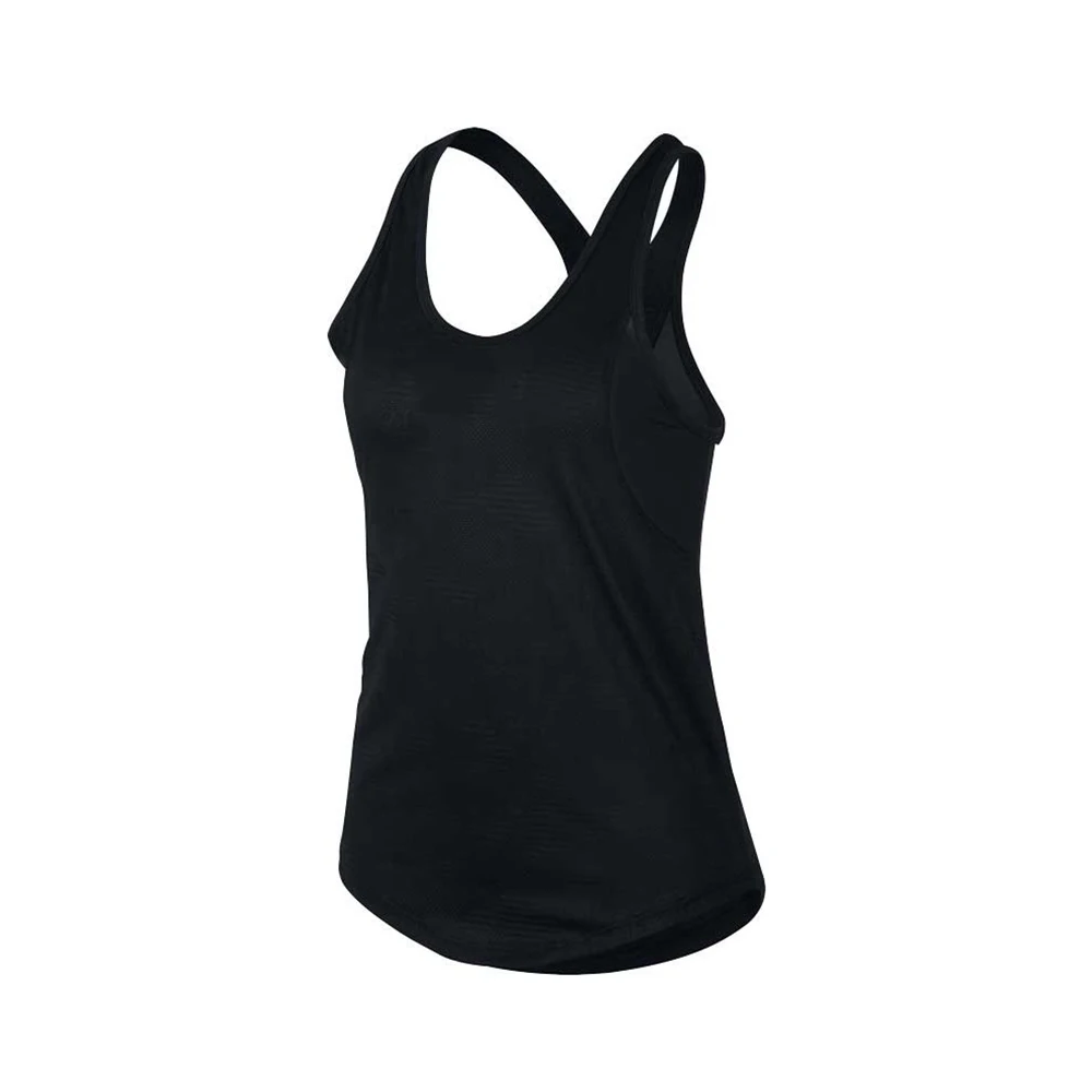 Cotton Made Full Black Simple Durable Women Gym Wear Sports Singlets For Sale With OEM Service