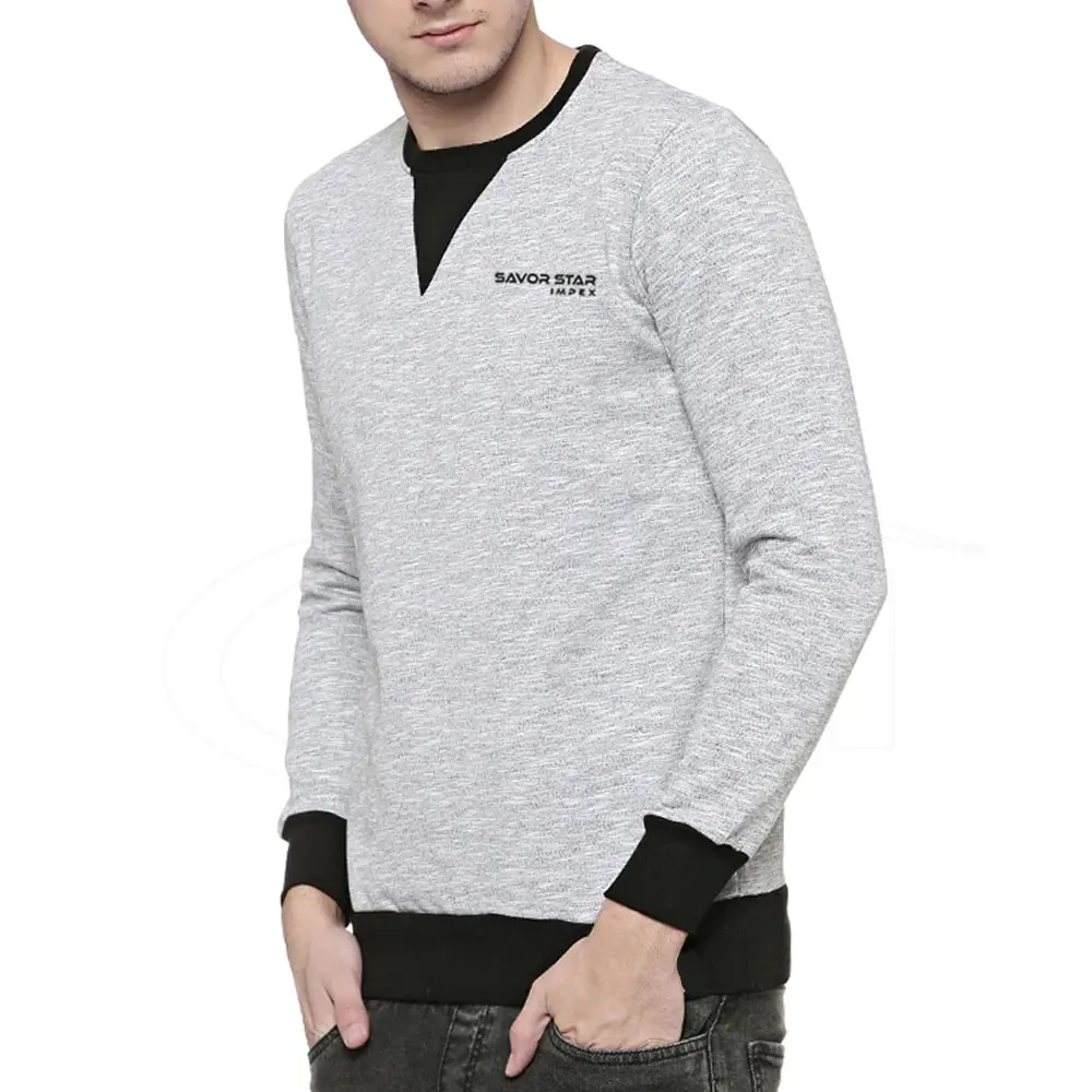 Custom Style Men Colorful Hoodies Sweatshirts Plain Crew Neck Sweatshirt Fort Sale