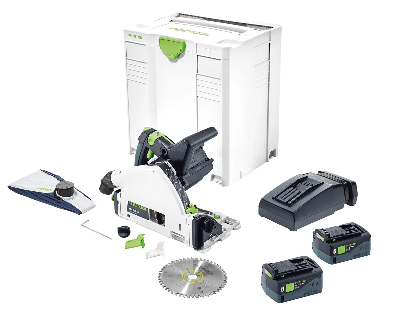 Complete New 18V Festool 205604 TID 18 T 18 TSC 55 PSC 420 Cordless Pro Finish Pack 4-Tool Combo Kit with 5.2 Ah Batteries