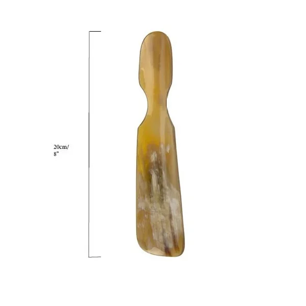 100% natural buffalo shoe horn man and woman and girls shoe horn for customized size wearing shoe wood horn for sale