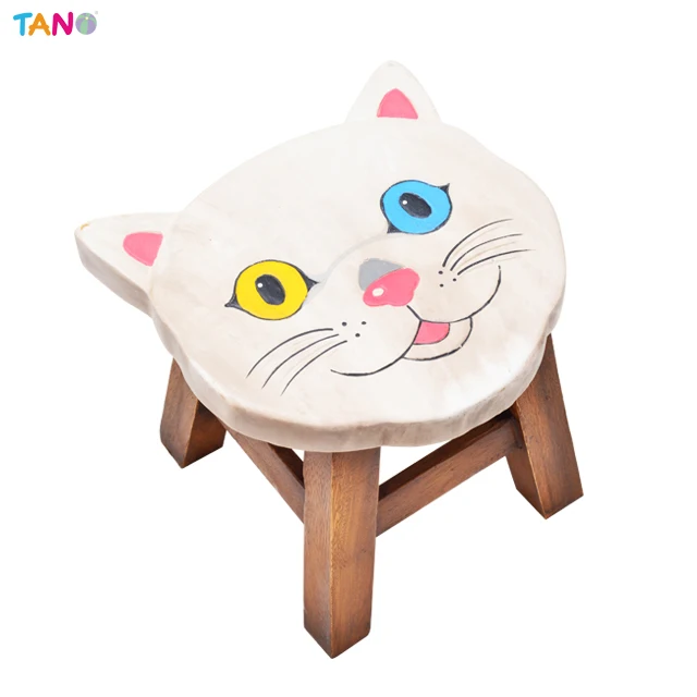 Лидер продаж детский деревянный резная табуретка B215 244 Khao Manee
