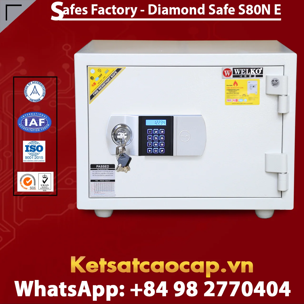 Diamond Safe KS80N серебристый EVN белый
