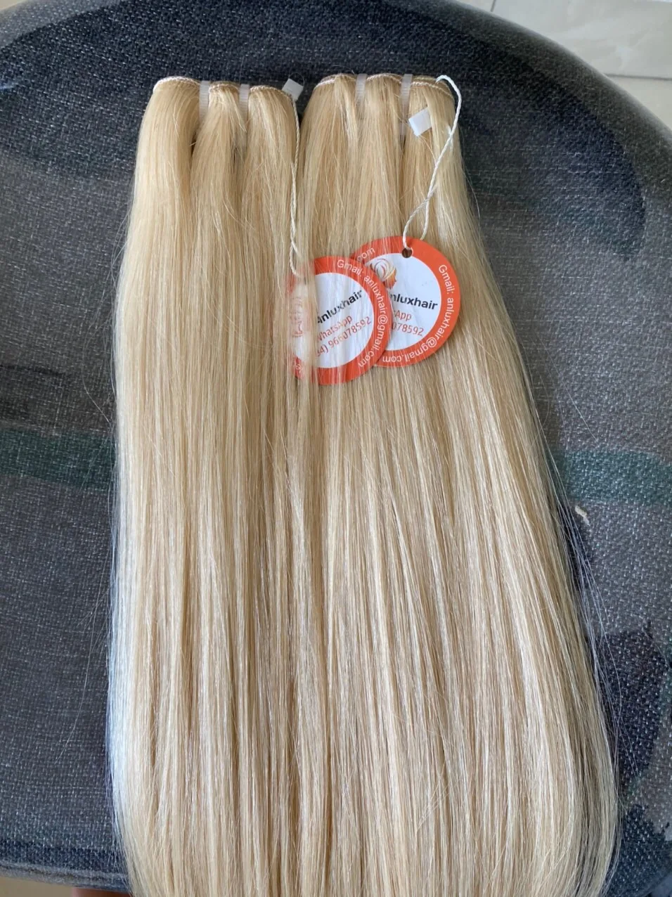 HOT DEAL 100% human hair bone straight color hair blonde