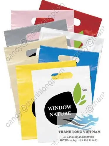 Heat Seal Die-cut Bag, Custom Die Cut Plastic Bag with Your Own Logo, LDPE Bags Die Cut Plastic Bag Made from Vietnam Accept