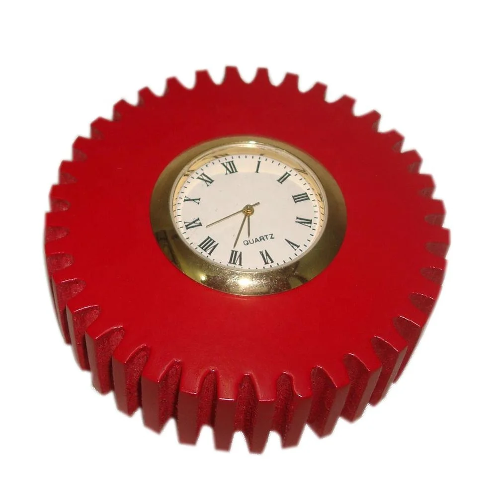 Red Color Valentine Gift Barrel shape Paper Weight size fashionable trending design new customized shaped Table Clock