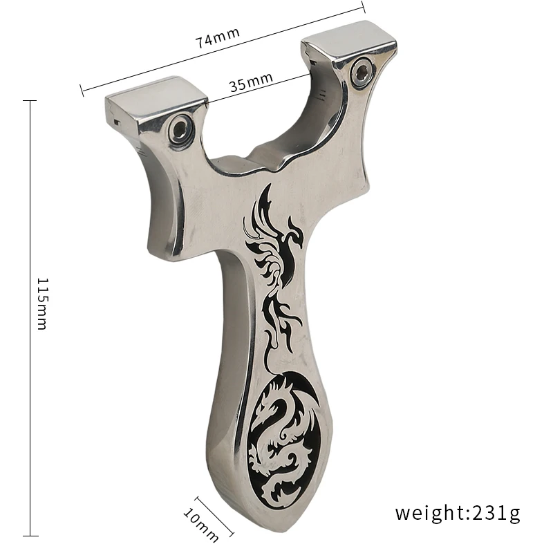 
Hot outdoor hunting game sling shooting stainless steel catapult shooting catapult flat rubber band powerful catapult OEM custom 