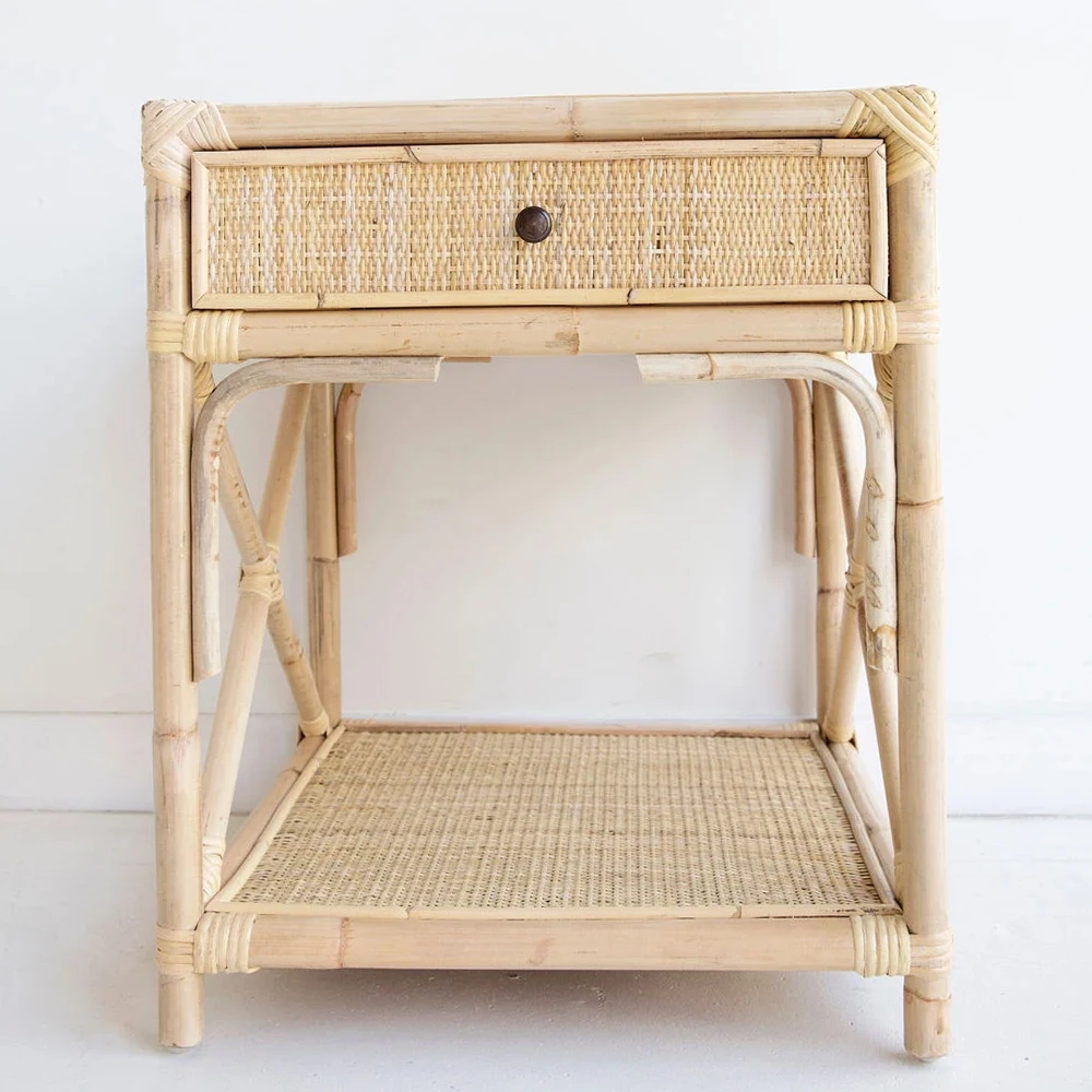 
Best NEW 2021 Rattan Table Bedside Drawer in Bulk Wholesale, Made in Vietnam 