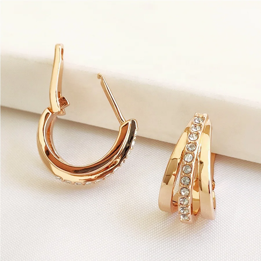 Sterling Silver 925 Premium Austrian Crystal Jewelry Hypoallergenic Minimalist Mini Hollow Hoops Earrings 2021 Destiny Jewellery