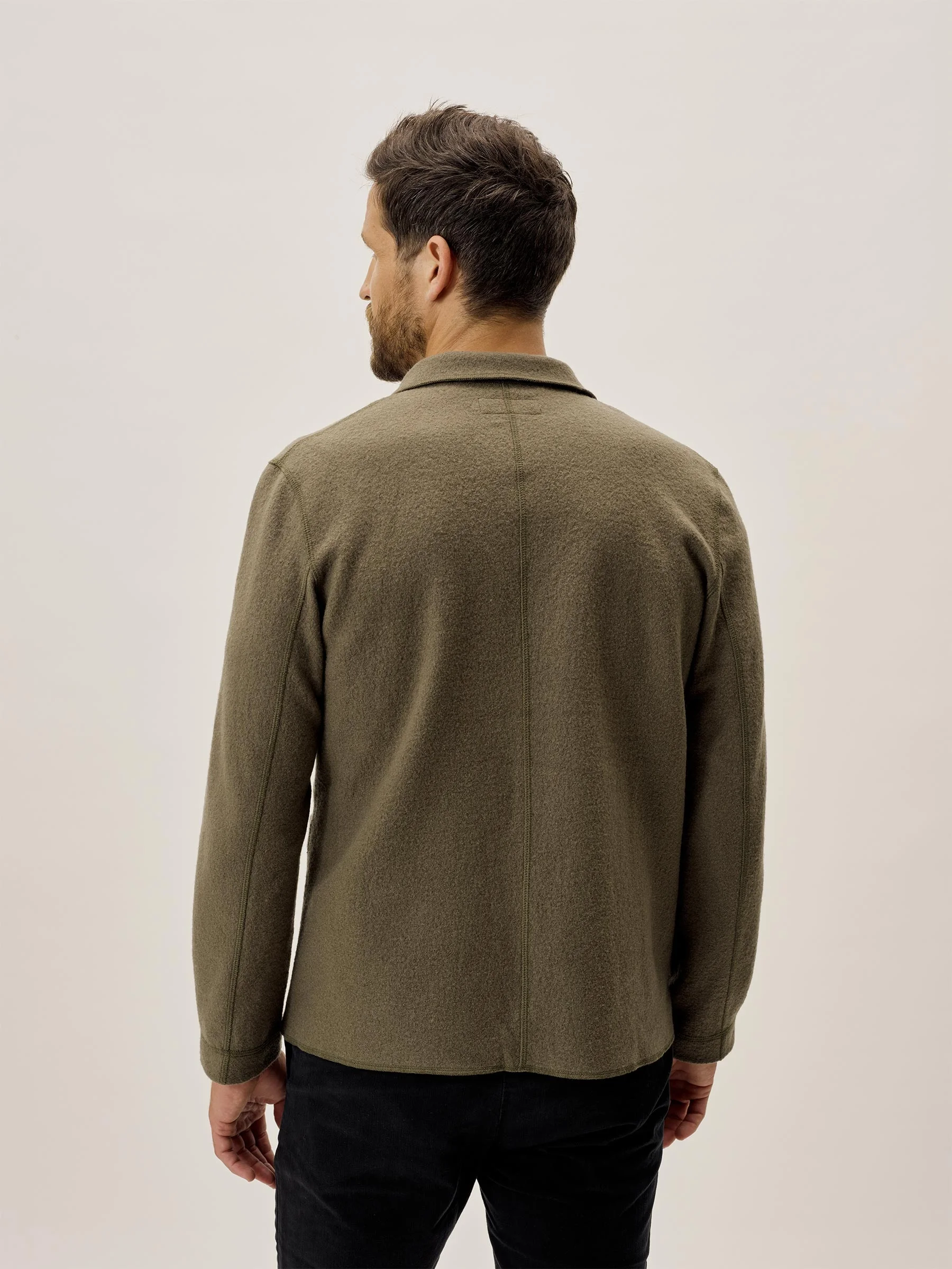 
Hunter luxury Felted Chore Coat raw edage blazer Twice boiled Merino 100% wool Tailored fit casual rough selvedge jacket COAT 