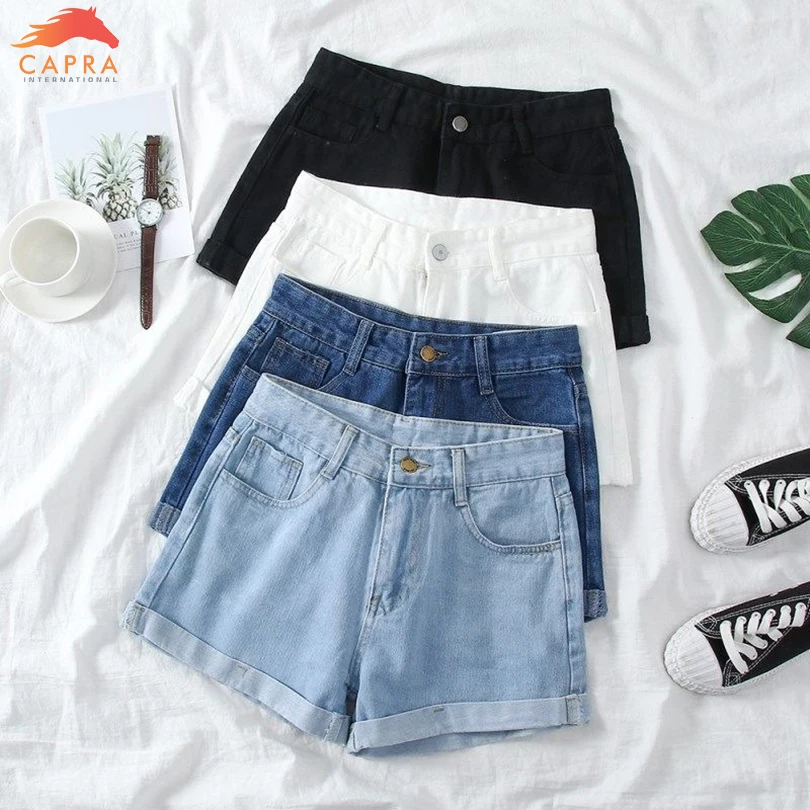 High Waist Denim Shorts Women Plus Size Fashion New Casual Slim Jeans Short Washed Sexy Female Summer Denim Shorts