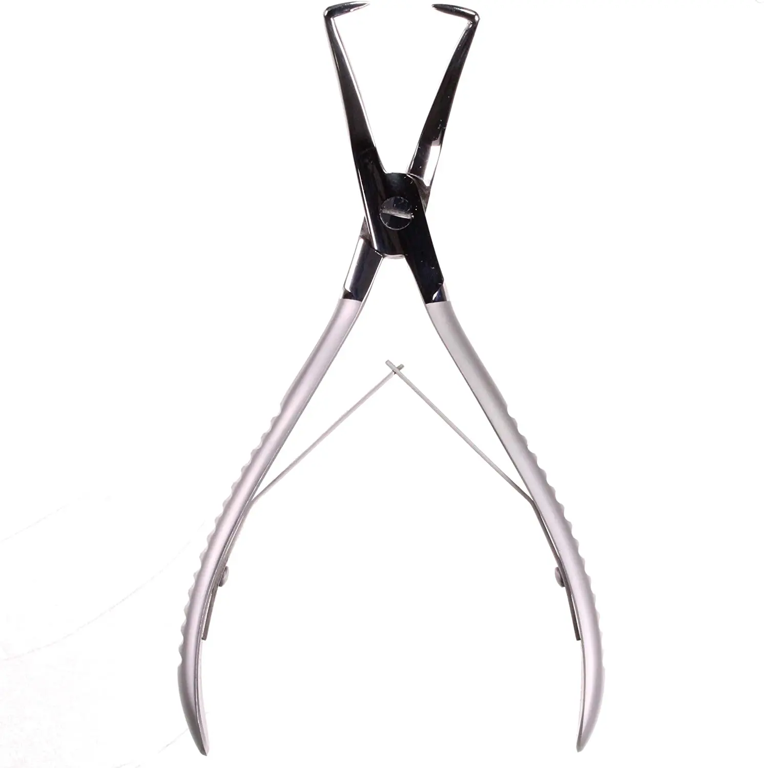 hair extensions tool plier micro ring pliers and micro ring needle in set for attaching and removing real hair extensions