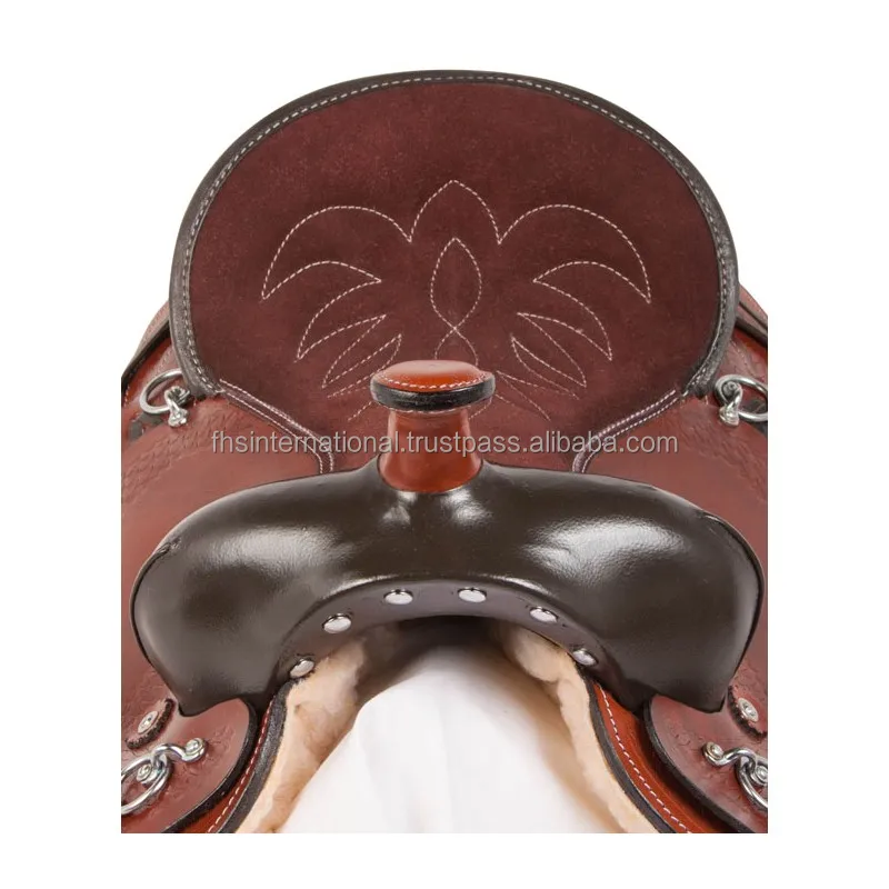 Best Quality - Western Horse Saddle - Deep Seat - Round Skirt- Fiber Glass Tree