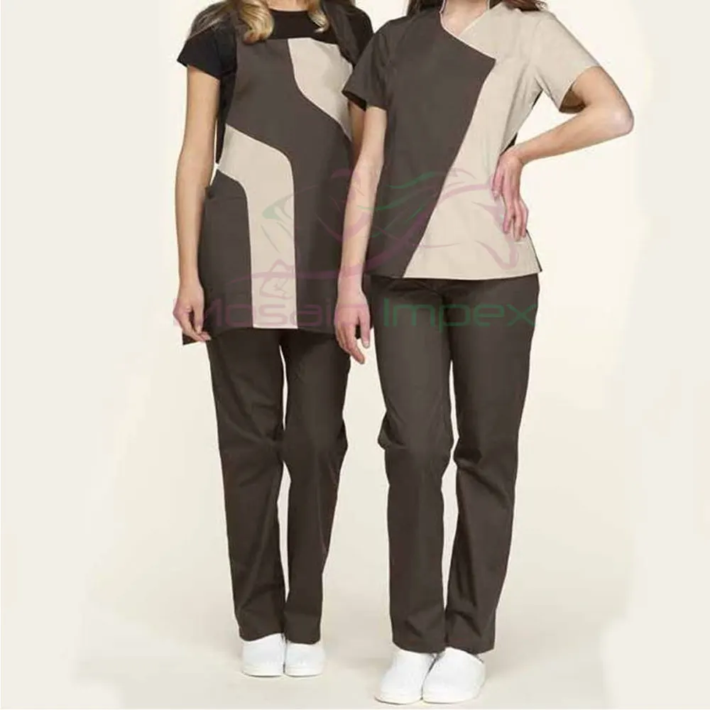 Мозаика Impex Высококачественная Женская рабочая одежда с короткими рукавами Новая Чистящая форма новейшего дизайна для гостиничных номеров