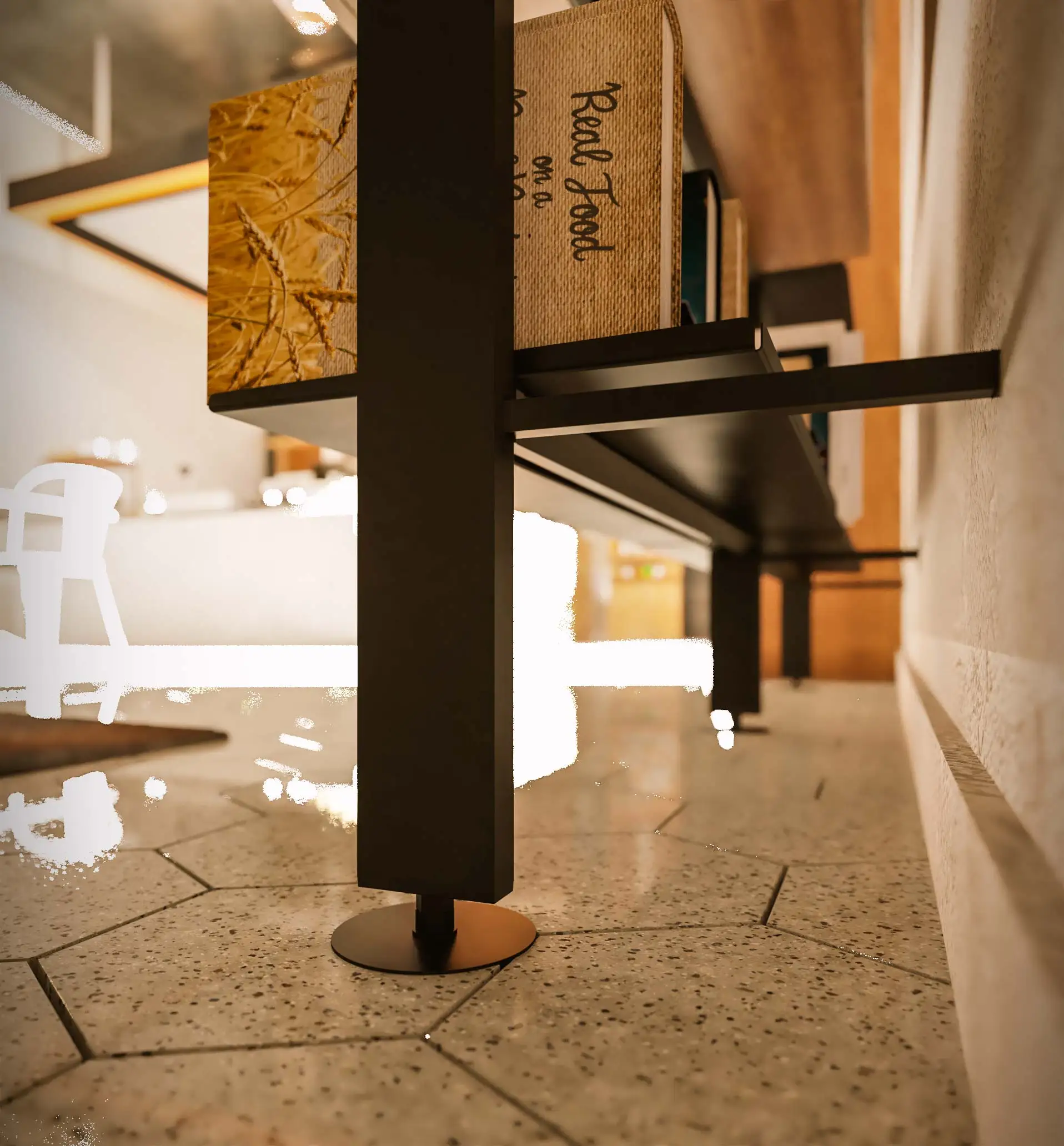 Top quality H 208 L 90 cm wall-mounted bookcase with metal or wooden shelves for home