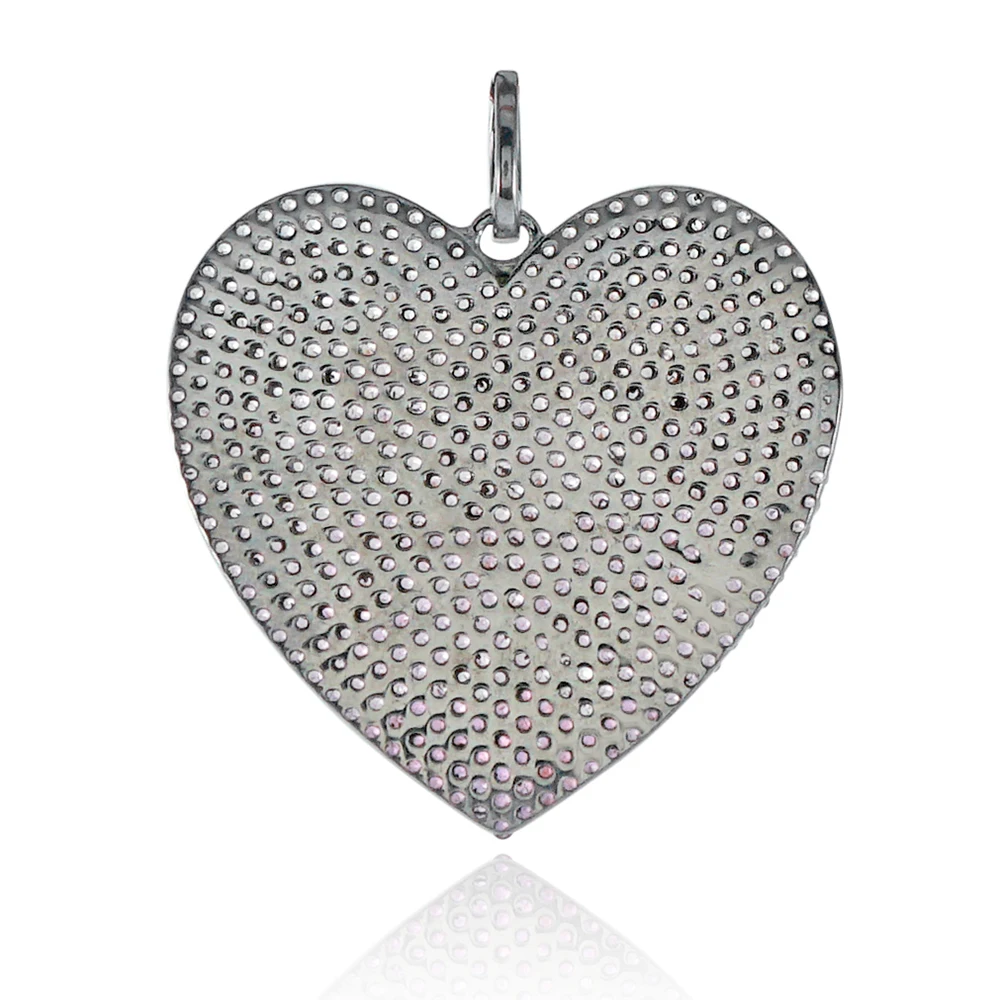 Heart Shaped Pink Sapphire Pendant 925 Silver Gemstone Elegant Jewelry For Ladies