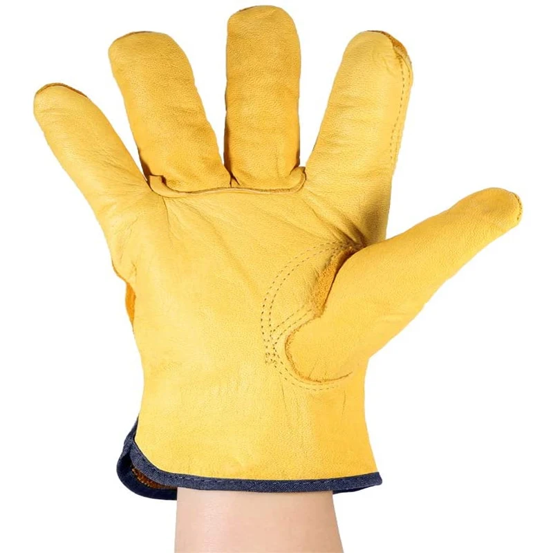  Пакистанские высококачественные прямые продажи с завода безопасные рабочие кожаные перчатки для мужчин