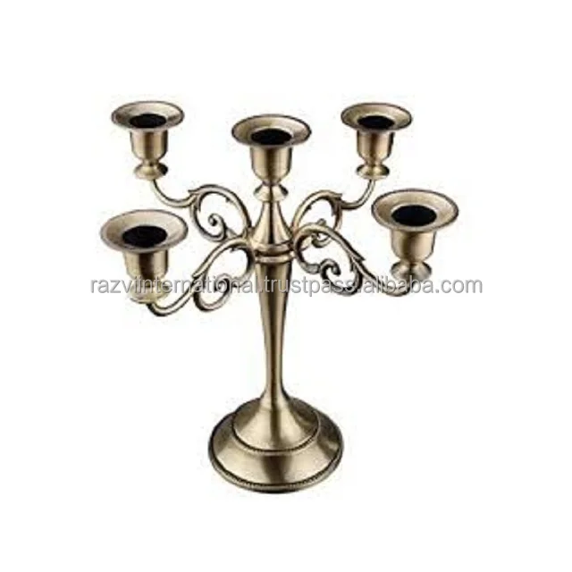  Iron christmas tree glass cylinder candelabra