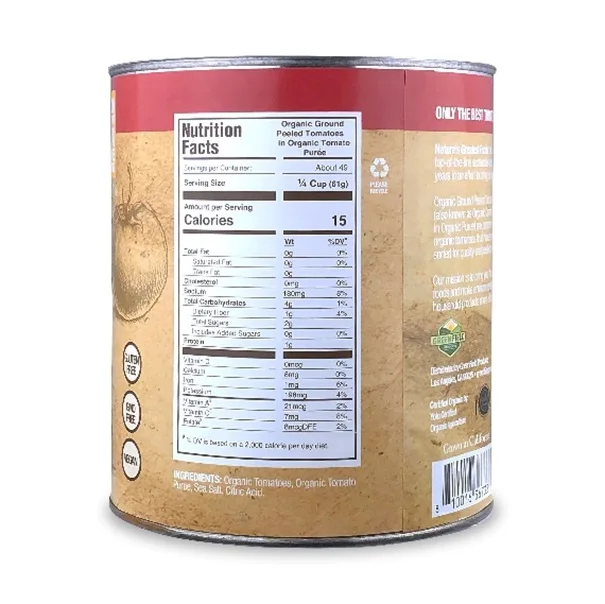  Органические натуральные самые лучшие продукты не содержит глютена БФА подкладочные очищенные помидоры