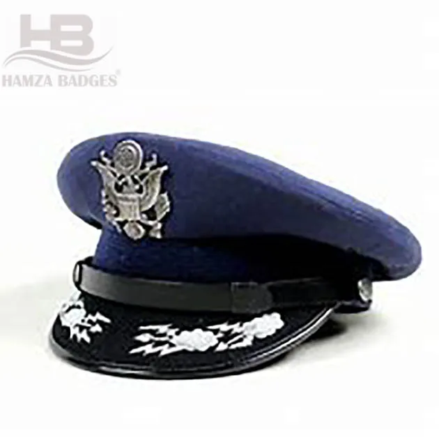 
Air Force Officer Hat Top Quality Military Officer Peak Hats Soft Foam Pilot Peaked Hats 