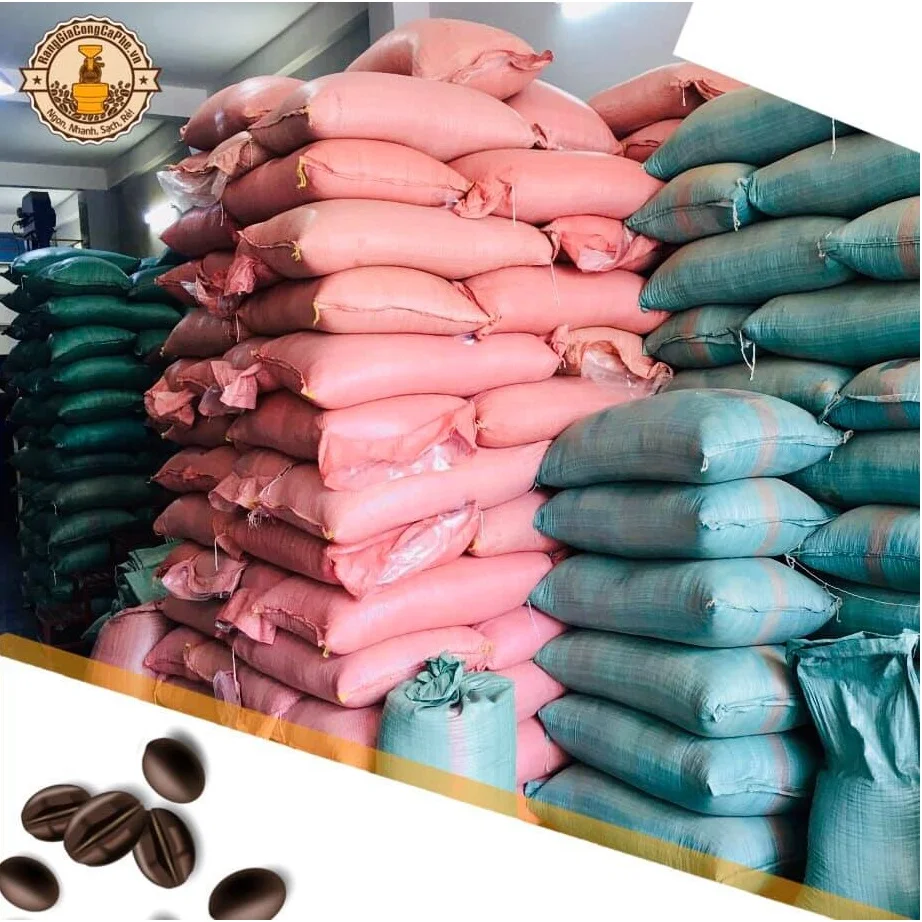 500g Pure Robusta Roasted Coffee Bean in Zipper Bag Packaging With ISO, HACCP Certification