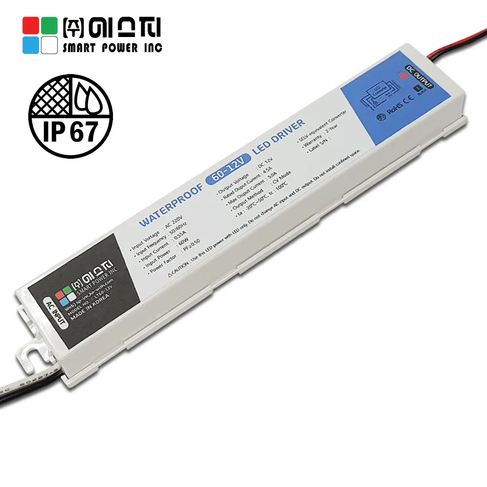 
 Гарантия 2 года, светодиодный модуль постоянного напряжения 60 Вт для внутреннего и наружного применения, Сделано в Корее  