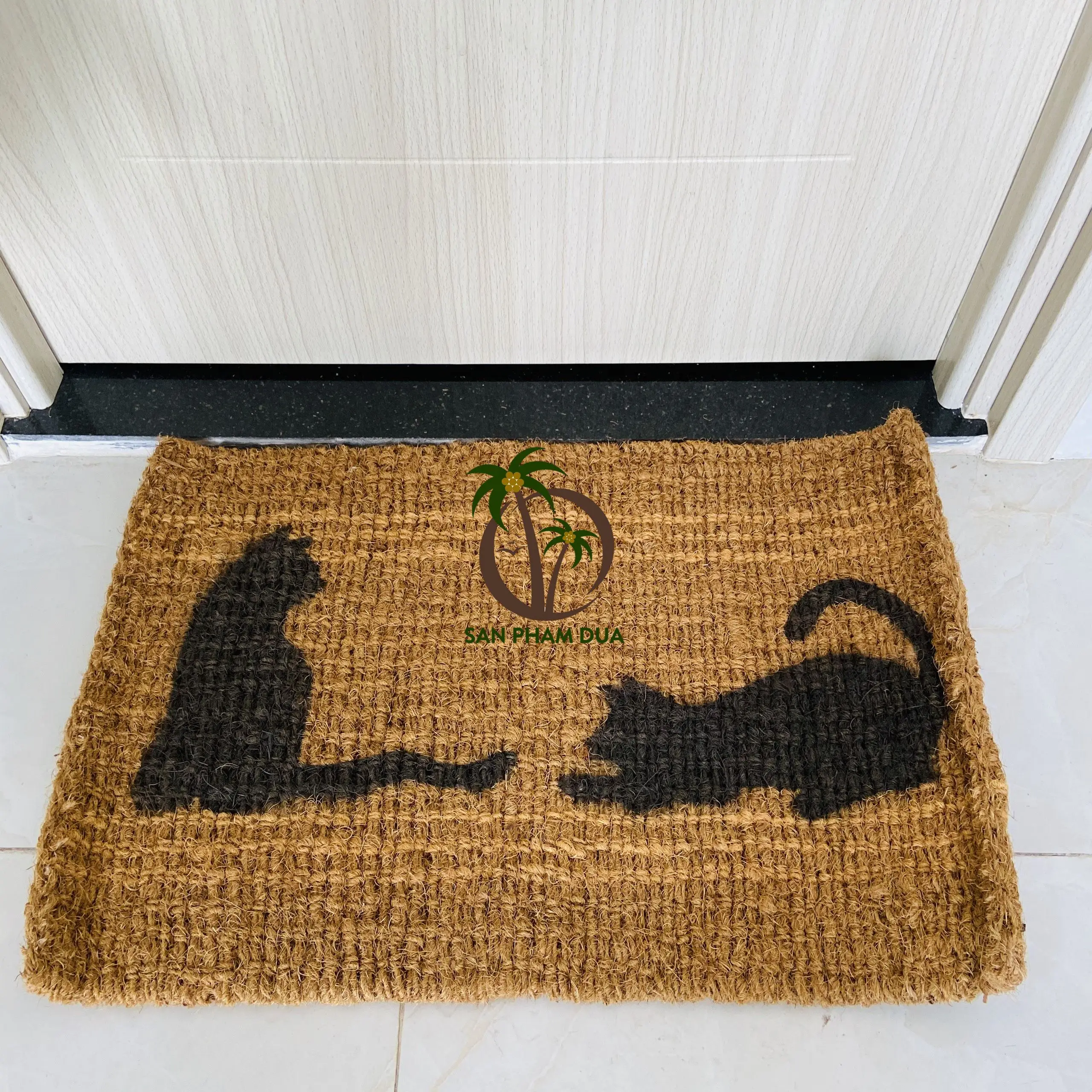 COCO-ECO BRAND SUPPLIER HIGH QUALITY COCONUT FIBER MAT/ COCONUT COIR DOORMAT DECORATION FROM VIETNAM AT THE BEST PRICE