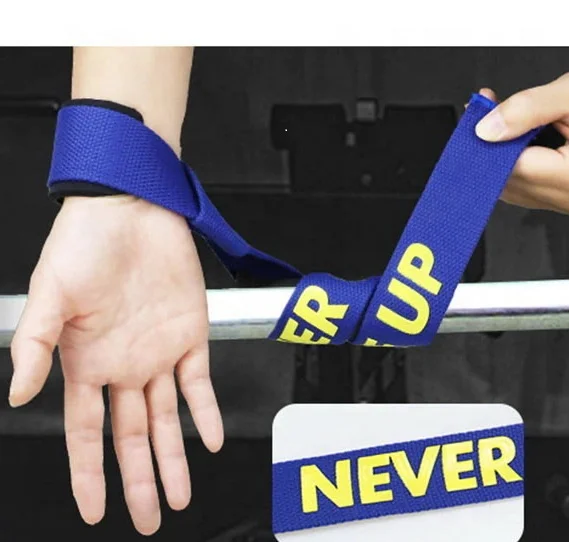 Power gain Lifting Straps WEIGHT RUBBER WRIST WRAP SUPPORT GYM STRENGTH TRAINING Lifting Straps Fitness Equipment Power Training