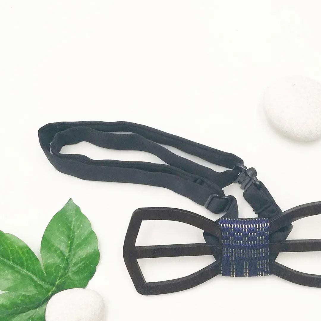  Минималистичный премиум деревянный галстук-бабочка с тканью Songket