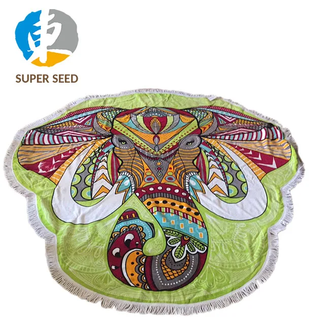  Full color sublimation print micro fiber round beach