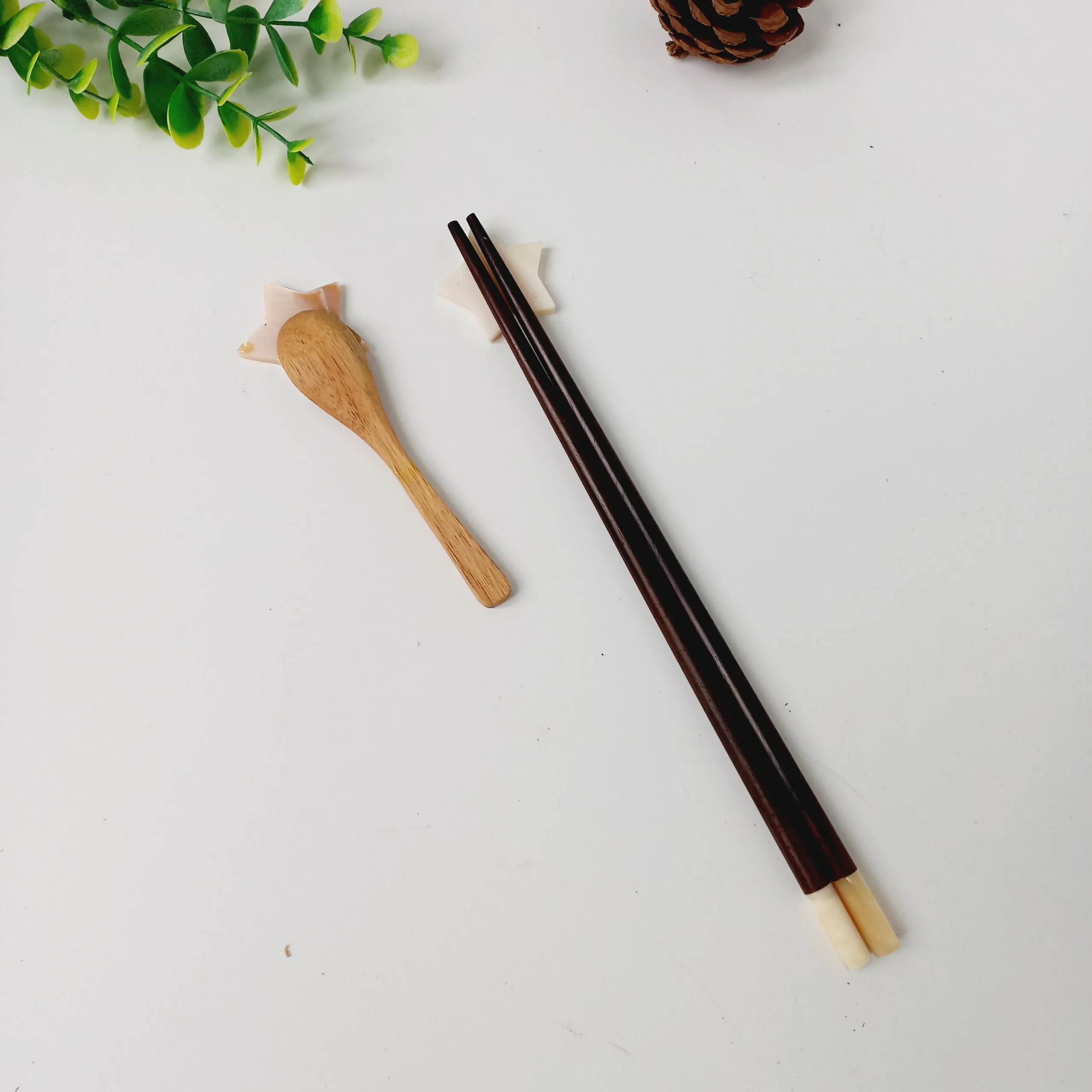 Star Shape Chopstick Rest Chopstick Holder Mother of Pearl Seashell Shell Customized Color Kitchen Tableware Eco Friendly